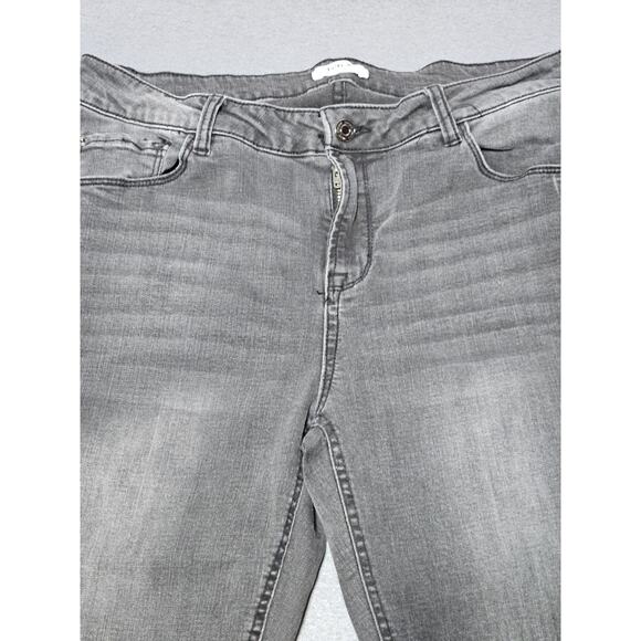 Kensie Jeans Womens 32 Black Taper Skinny Jean With Bow Around Ankle - Picture 4 of 12